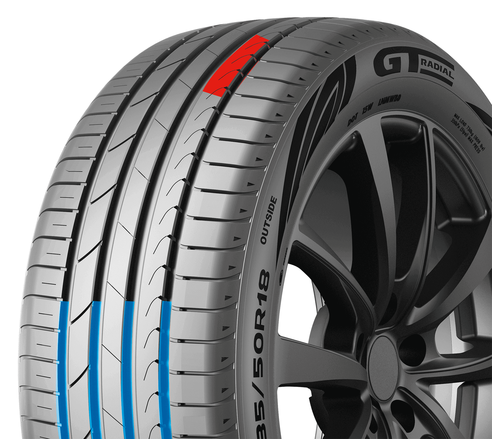 لاستیک جی تی رادیال مدل FE2 سایز 215/55R18 - تصویر 3